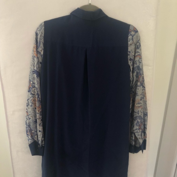 Club Monaco print 100% silk shirt dress - Picture 7 of 9